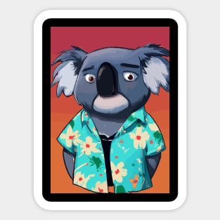 Koala with Hawaii Shirt Sticker